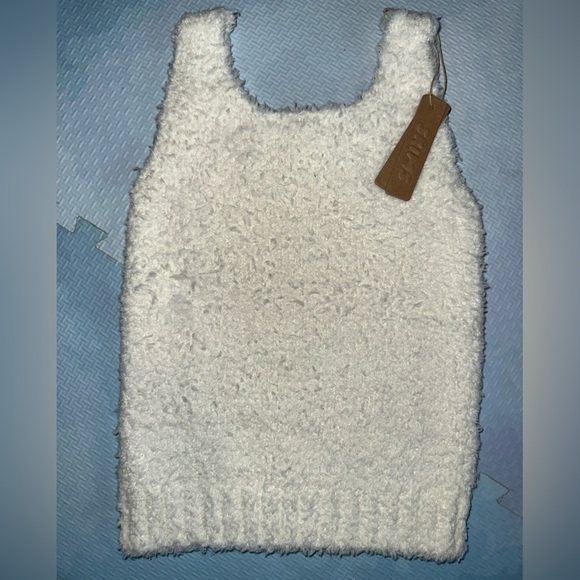SKIMS Kids Cozy Knit Tank Tops - NWT (Bone) - Picture 3 of 3